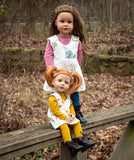 Kleidung für die Puppe: Püppis Latzkleid Stehpuppen Größe 36-50 (Schnittmuster)