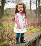Kleidung für die Puppe: Püppis Latzkleid Stehpuppen Größe 36-50 (Schnittmuster)